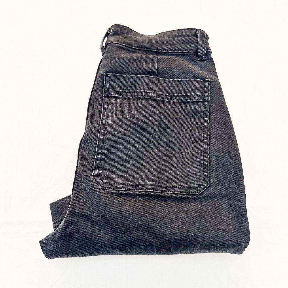 Everlane Black Cropped Slim Straight Denim Jeans Black Gray Size 2